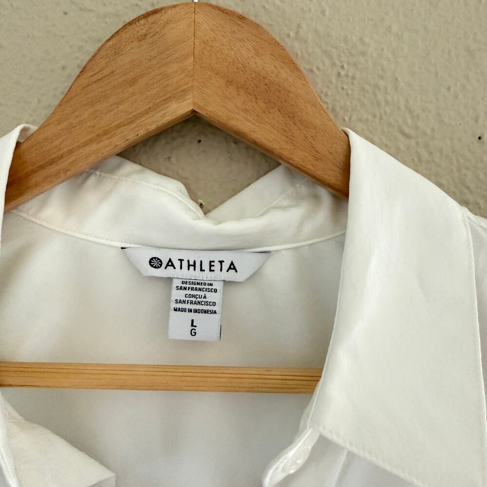 Athleta Oversized Poplin shirt in White - Picture 6 of 10